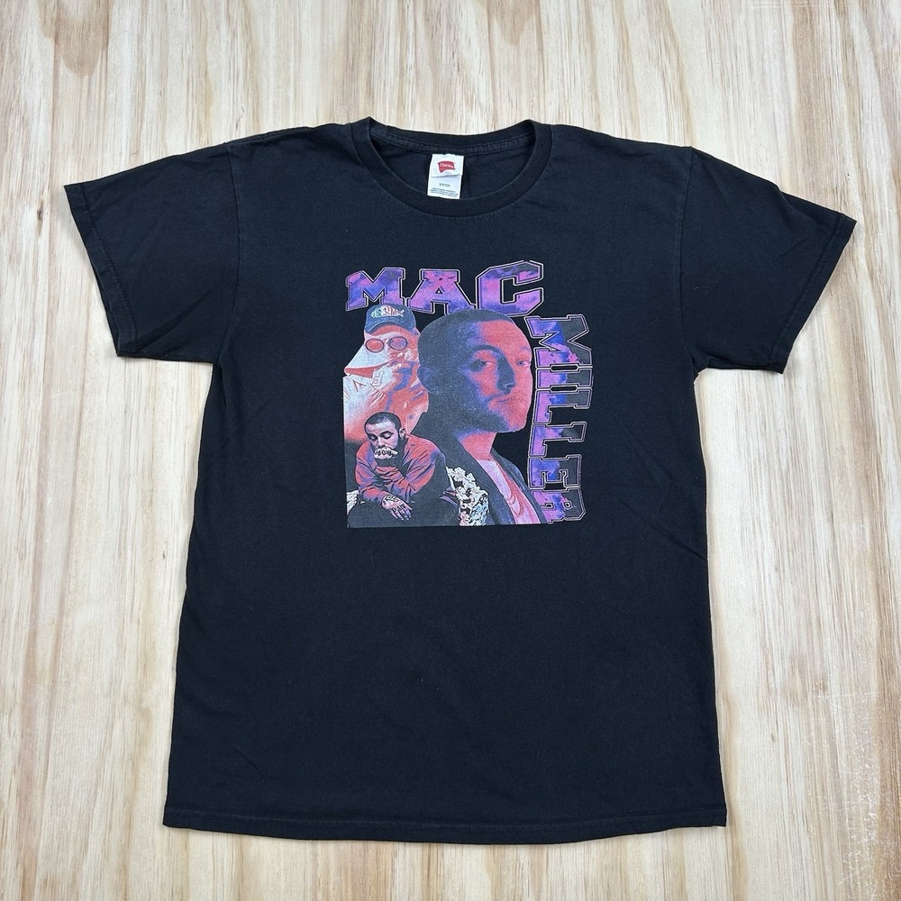 MAC Miller Small Retro Vintage Style‎ Hip Hop Rap T-Shirt Boot Black Music Band